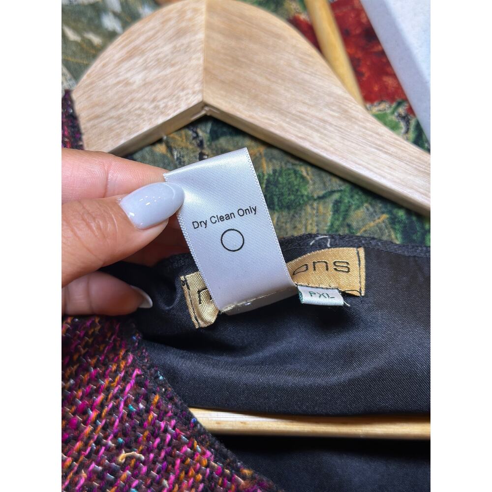 Notations Womens Multicolor Tweed Patchwork Lagen… - image 6